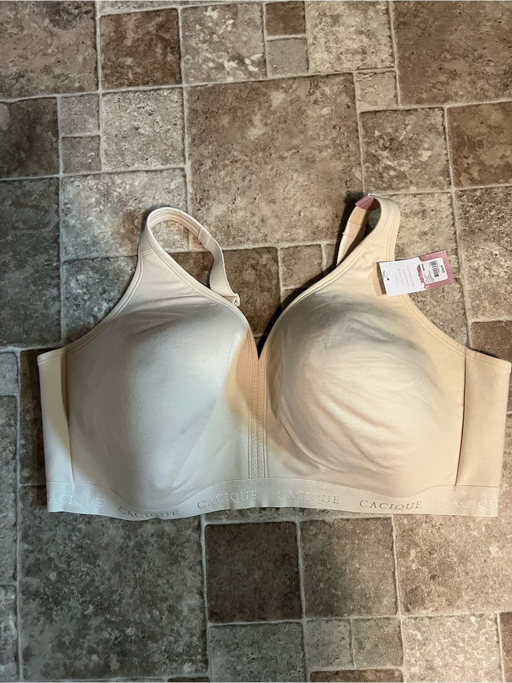 NWT 48DDD Cacique Wireless Nude Full Coverage Bra